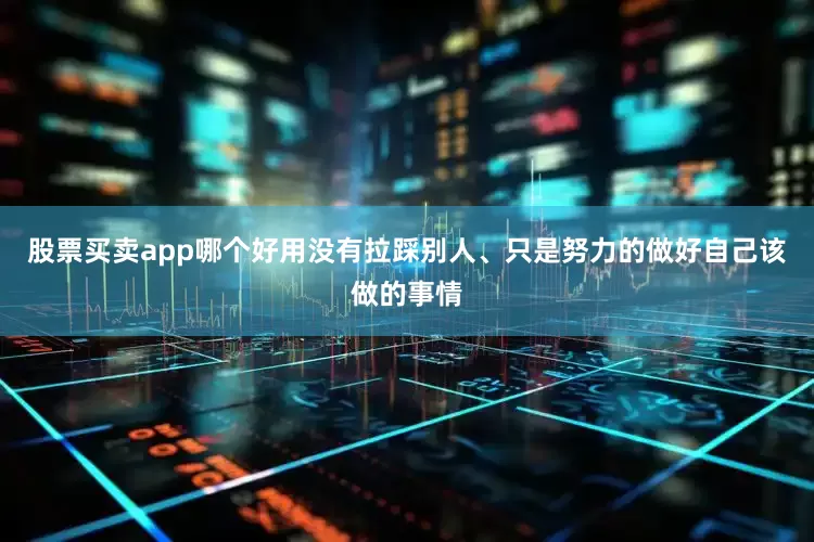 股票买卖app哪个好用没有拉踩别人、只是努力的做好自己该做的事情